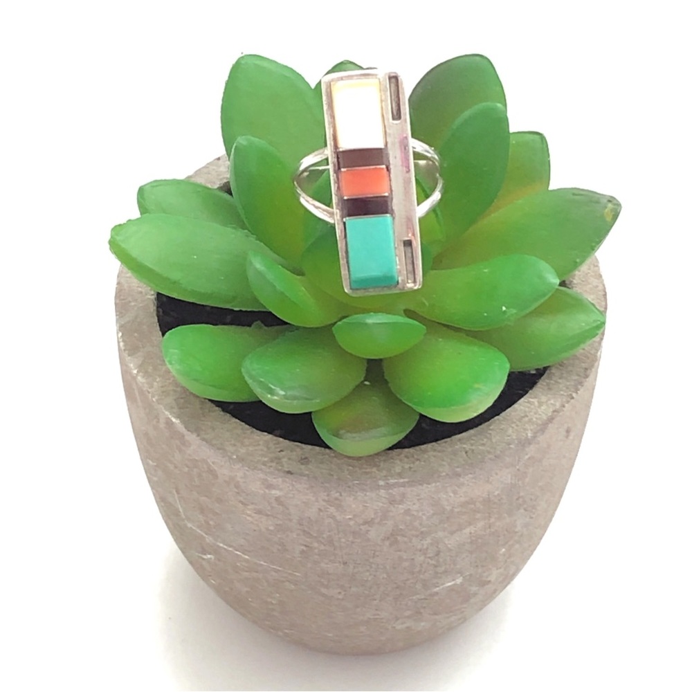 Vintage Martin & Esther Panteah Zuni Turquoise On… - image 6